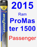 Passenger Wiper Blade for 2015 Ram ProMaster 1500 - Hybrid