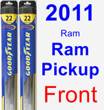 Front Wiper Blade Pack for 2011 Ram Ram Pickup - Hybrid