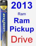 Driver Wiper Blade for 2013 Ram Ram Pickup - Hybrid