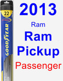 Passenger Wiper Blade for 2013 Ram Ram Pickup - Hybrid