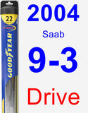 Driver Wiper Blade for 2004 Saab 9-3 - Hybrid