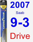 Driver Wiper Blade for 2007 Saab 9-3 - Hybrid