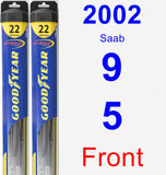 Front Wiper Blade Pack for 2002 Saab 9-5 - Hybrid