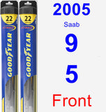 Front Wiper Blade Pack for 2005 Saab 9-5 - Hybrid