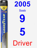 Driver Wiper Blade for 2005 Saab 9-5 - Hybrid