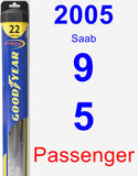 Passenger Wiper Blade for 2005 Saab 9-5 - Hybrid