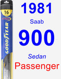 Passenger Wiper Blade for 1981 Saab 900 - Hybrid