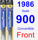 Front Wiper Blade Pack for 1986 Saab 900 - Hybrid