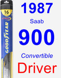 Driver Wiper Blade for 1987 Saab 900 - Hybrid