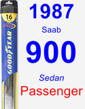 Passenger Wiper Blade for 1987 Saab 900 - Hybrid