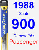 Passenger Wiper Blade for 1988 Saab 900 - Hybrid