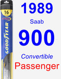 Passenger Wiper Blade for 1989 Saab 900 - Hybrid