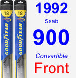 Front Wiper Blade Pack for 1992 Saab 900 - Hybrid