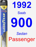 Passenger Wiper Blade for 1992 Saab 900 - Hybrid