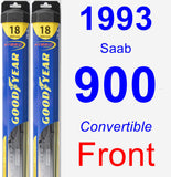 Front Wiper Blade Pack for 1993 Saab 900 - Hybrid