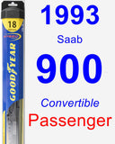 Passenger Wiper Blade for 1993 Saab 900 - Hybrid