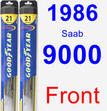 Front Wiper Blade Pack for 1986 Saab 9000 - Hybrid