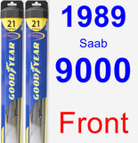 Front Wiper Blade Pack for 1989 Saab 9000 - Hybrid