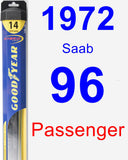 Passenger Wiper Blade for 1972 Saab 96 - Hybrid