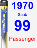 Passenger Wiper Blade for 1970 Saab 99 - Hybrid