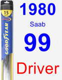 Driver Wiper Blade for 1980 Saab 99 - Hybrid