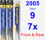 Front & Rear Wiper Blade Pack for 2005 Saab 9-7x - Hybrid