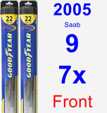 Front Wiper Blade Pack for 2005 Saab 9-7x - Hybrid