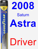 Driver Wiper Blade for 2008 Saturn Astra - Hybrid