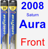 Front Wiper Blade Pack for 2008 Saturn Aura - Hybrid