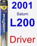 Driver Wiper Blade for 2001 Saturn L200 - Hybrid