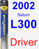 Driver Wiper Blade for 2002 Saturn L300 - Hybrid