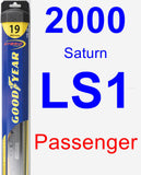 Passenger Wiper Blade for 2000 Saturn LS1 - Hybrid