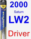 Driver Wiper Blade for 2000 Saturn LW2 - Hybrid