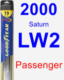 Passenger Wiper Blade for 2000 Saturn LW2 - Hybrid