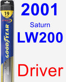 Driver Wiper Blade for 2001 Saturn LW200 - Hybrid