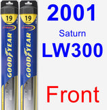 Front Wiper Blade Pack for 2001 Saturn LW300 - Hybrid