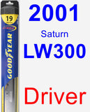Driver Wiper Blade for 2001 Saturn LW300 - Hybrid