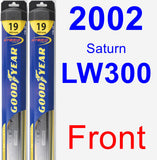 Front Wiper Blade Pack for 2002 Saturn LW300 - Hybrid