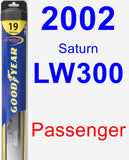 Passenger Wiper Blade for 2002 Saturn LW300 - Hybrid