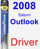 Driver Wiper Blade for 2008 Saturn Outlook - Hybrid