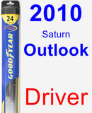 Driver Wiper Blade for 2010 Saturn Outlook - Hybrid