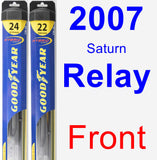 Front Wiper Blade Pack for 2007 Saturn Relay - Hybrid