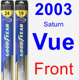 Front Wiper Blade Pack for 2003 Saturn Vue - Hybrid