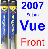 Front Wiper Blade Pack for 2007 Saturn Vue - Hybrid