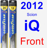 Front Wiper Blade Pack for 2012 Scion iQ - Hybrid