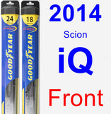 Front Wiper Blade Pack for 2014 Scion iQ - Hybrid