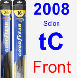 Front Wiper Blade Pack for 2008 Scion tC - Hybrid