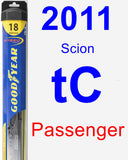 Passenger Wiper Blade for 2011 Scion tC - Hybrid