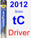 Driver Wiper Blade for 2012 Scion tC - Hybrid