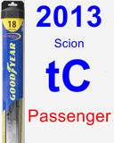 Passenger Wiper Blade for 2013 Scion tC - Hybrid